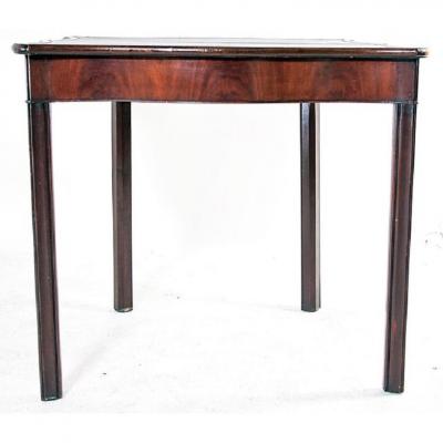 Circa 1910 Edwardian Serpentine English Game Table
