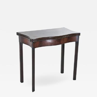 Circa 1910 Edwardian Serpentine English Game Table