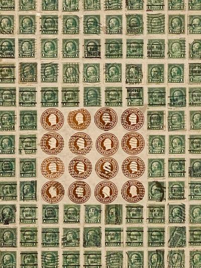Circa 1910 Stamp Art Collage American