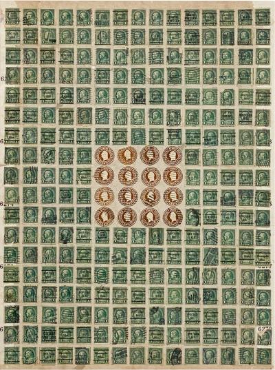 Circa 1910 Stamp Art Collage American