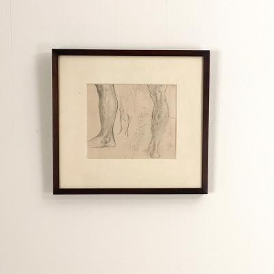 Circa 1920 Pencil Sketch of Legs Probably USA