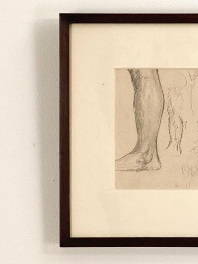Circa 1920 Pencil Sketch of Legs Probably USA