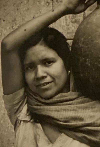 Circa 1930 Photograph of a Girl with Water Jar
