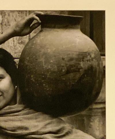 Circa 1930 Photograph of a Girl with Water Jar