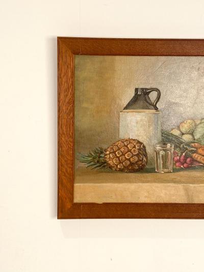 Circa 1930 Still Life Vintage Oil Painting USA