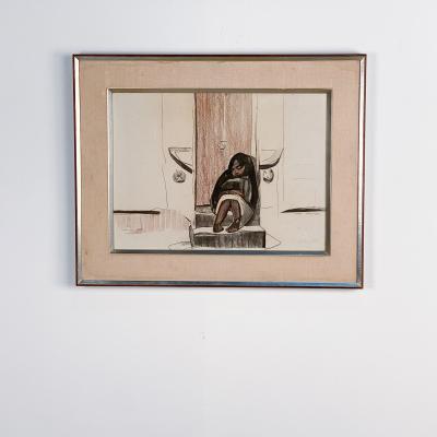 Circa 1930s Original Watercolor by Gene Frances McComas
