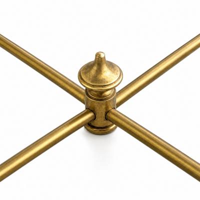 Circa 1940 French Neo classical brass drinks table with eglomise glass