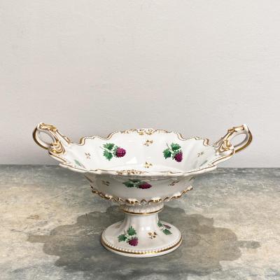 Circa 19th Century English Porcelain Footed Bowl