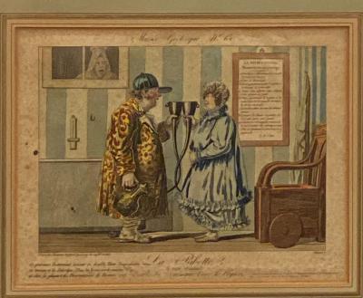 Circa 19th Century French Print of a Couple
