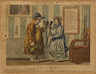 Circa 19th Century French Print of a Couple