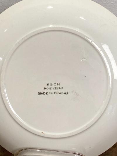 Circa 19th Century HBCM Montereau Plates A Pair