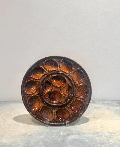 Circa 19th Century Large Saugermines Oyster Platter France