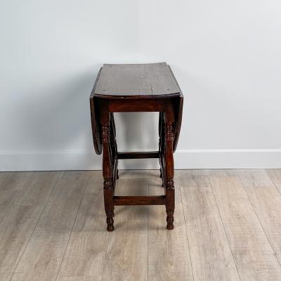Circa Early 18th Century English Oak Drop Leaf Table