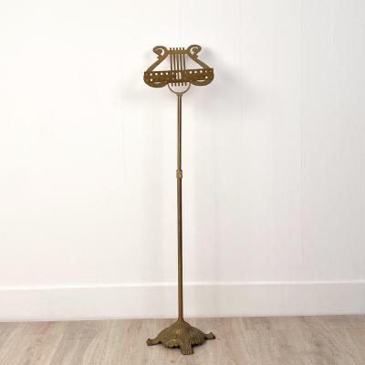 Circa Late 19th Century Victorian Brass Music Stand England