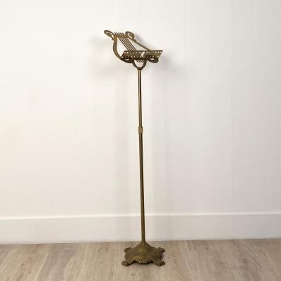 Circa Late 19th Century Victorian Brass Music Stand England