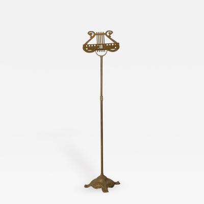 Circa Late 19th Century Victorian Brass Music Stand England