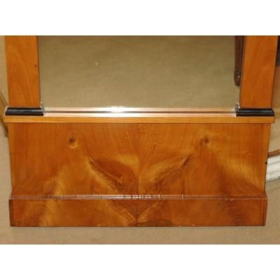 Circa Mid 18th Century Biedermeier Satin Birch Mirror Germany