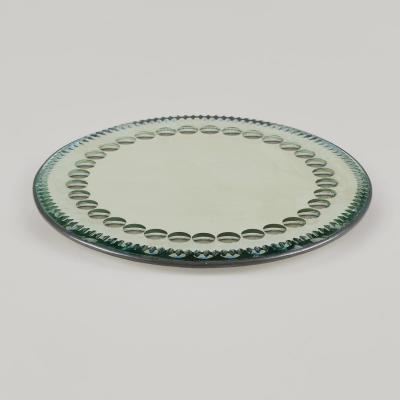 Circular 1900s sorcerers mirror tray stamped Made in England to back