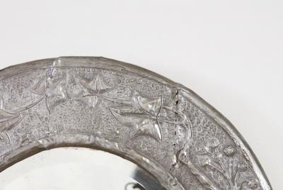 Circular Grapevine Mirror with Blue Cabuchon