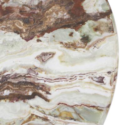 Circular Onyx Coffee Table with Steel Frame Italy