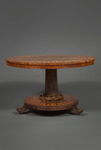 Circular Table The Top Depicting A Map Of The Solar System Including The Orbits