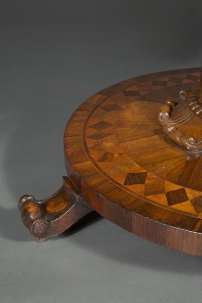 Circular Table The Top Depicting A Map Of The Solar System Including The Orbits