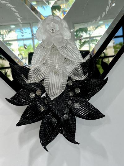 Classic Black Vintage Venetian Mirror by Fratelli Barbini