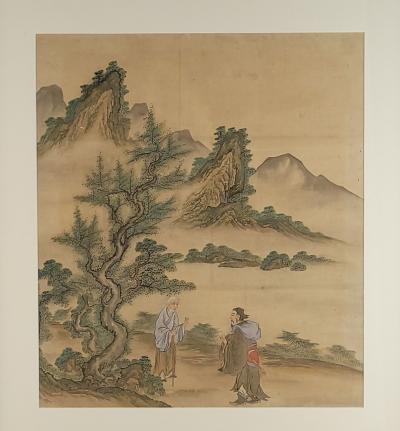 Classic Chinese Landscape with Figures circa 1860