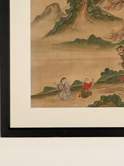 Classic Chinese Landscape with Figures circa 1860