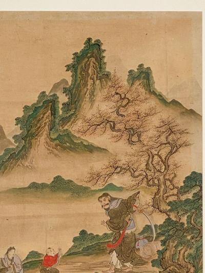 Classic Chinese Landscape with Figures circa 1860