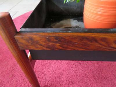 Classic Danish Modern Minimalist Rosewood Planter with Metal Insert