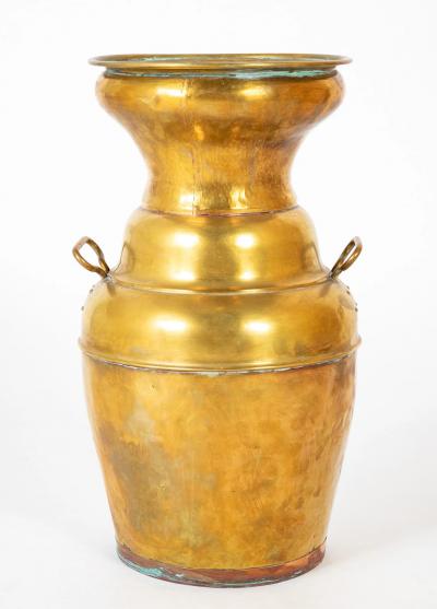 Classical Copper Brass Extra Large Urn with Lion Head Ring Handles