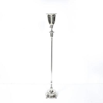 Classical Hollywood Regency Silvered Bronze Torchiere