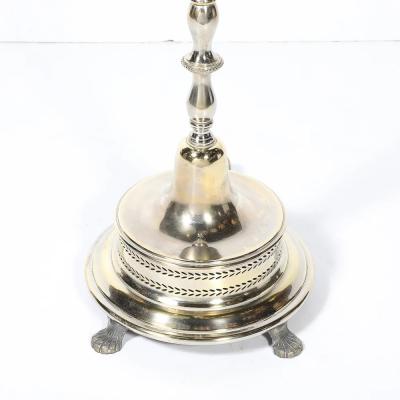 Classical Hollywood Regency Silvered Bronze Torchiere