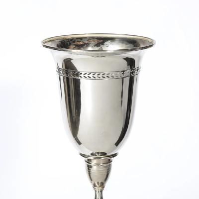 Classical Hollywood Regency Silvered Bronze Torchiere