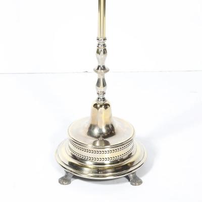 Classical Hollywood Regency Silvered Bronze Torchiere