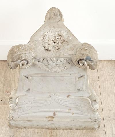 Classical White Marble Torch re Tripod Base Italian 19th Century or Earlier