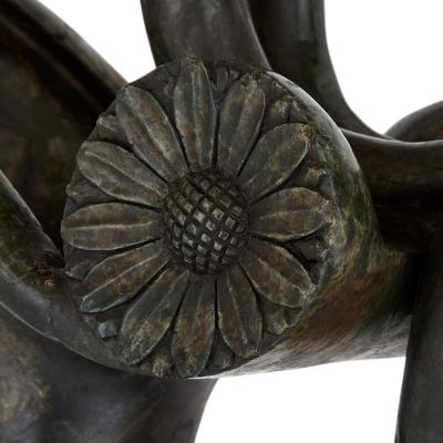 Classical style Italian green marble ewer vase with pedestal