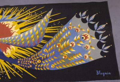 Claude Bleynie Mid Century French Tapestry Signed by Claude Bleynie 23 x 410