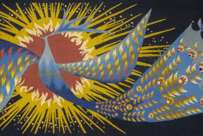 Claude Bleynie Mid Century French Tapestry Signed by Claude Bleynie 23 x 410