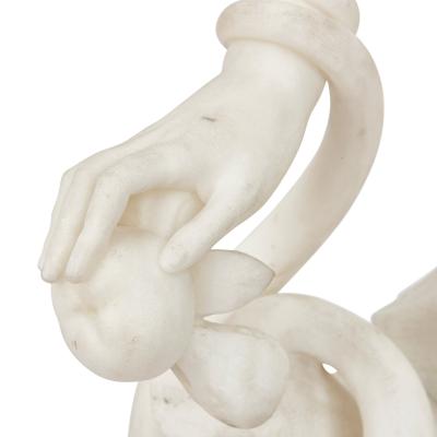 Claude Michaud Eve Biblical marble figure by Claude Michaud