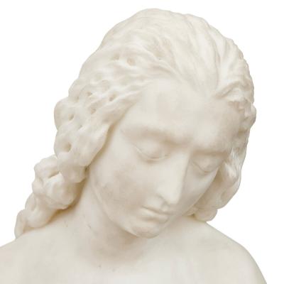 Claude Michaud Eve Biblical marble figure by Claude Michaud