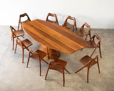 Claude Terrell Magnum Opus Dining Set 1970s Organic Studio Crafted Modernism