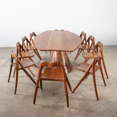 Claude Terrell Magnum Opus Dining Set 1970s Organic Studio Crafted Modernism