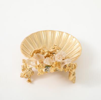 Claude Victor Boeltz Claude Victor Boeltz 22kt Gold Quartz Tray