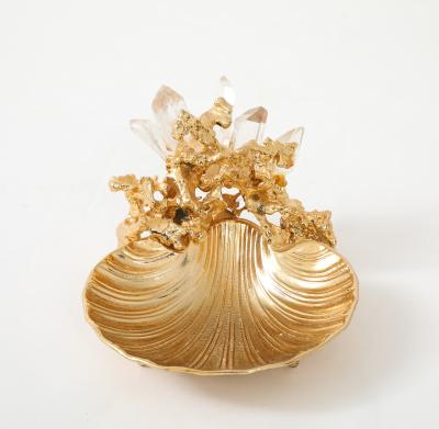 Claude Victor Boeltz Claude Victor Boeltz 22kt Gold Quartz Tray