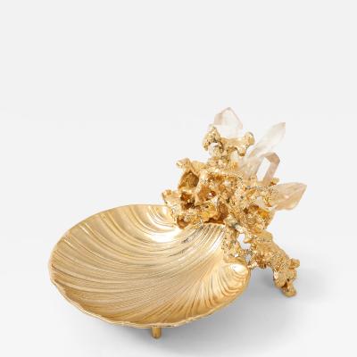 Claude Victor Boeltz Claude Victor Boeltz 22kt Gold Quartz Tray