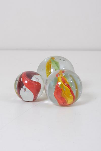 Claudia List Set of Three Huge Glass Balls by Claudia List Germany 2007