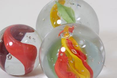 Claudia List Set of Three Huge Glass Balls by Claudia List Germany 2007