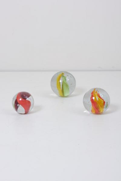 Claudia List Set of Three Huge Glass Balls by Claudia List Germany 2007